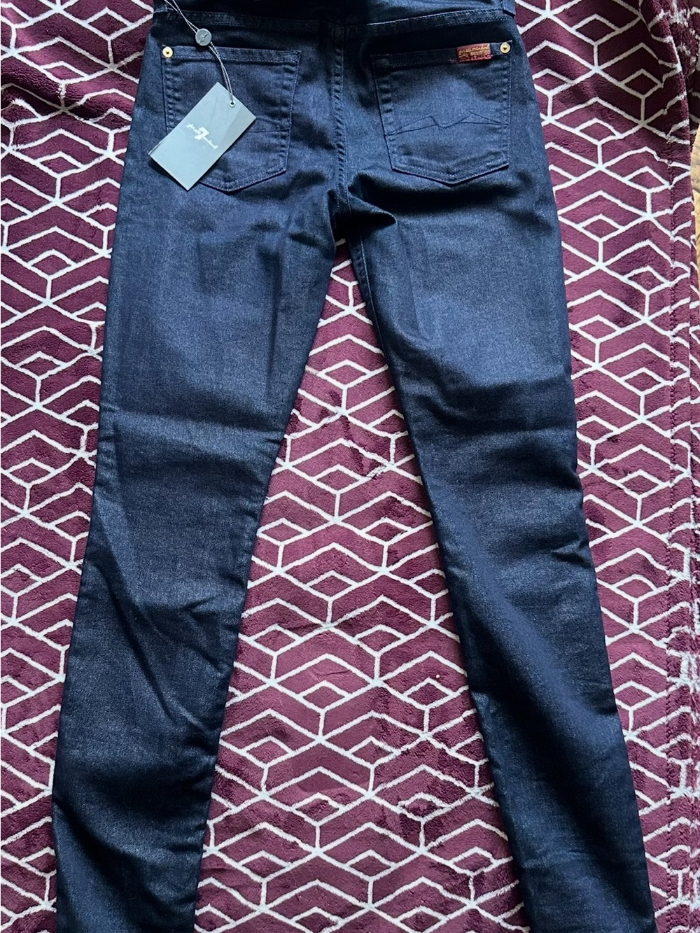 7 For All Mankind High-Rise Dark Indigo Women's Jeans - Picture 7 of 7
